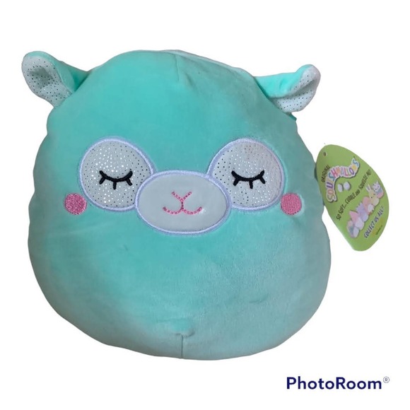 Squishmallow Miley Llama Sheep Lamb 8" Teal Blue Easter Spring Plush Alpaca NEW - Picture 1 of 9